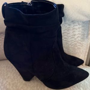 SAM EDELMAN BLACK SUEDE BOOTIES-SZ 7
